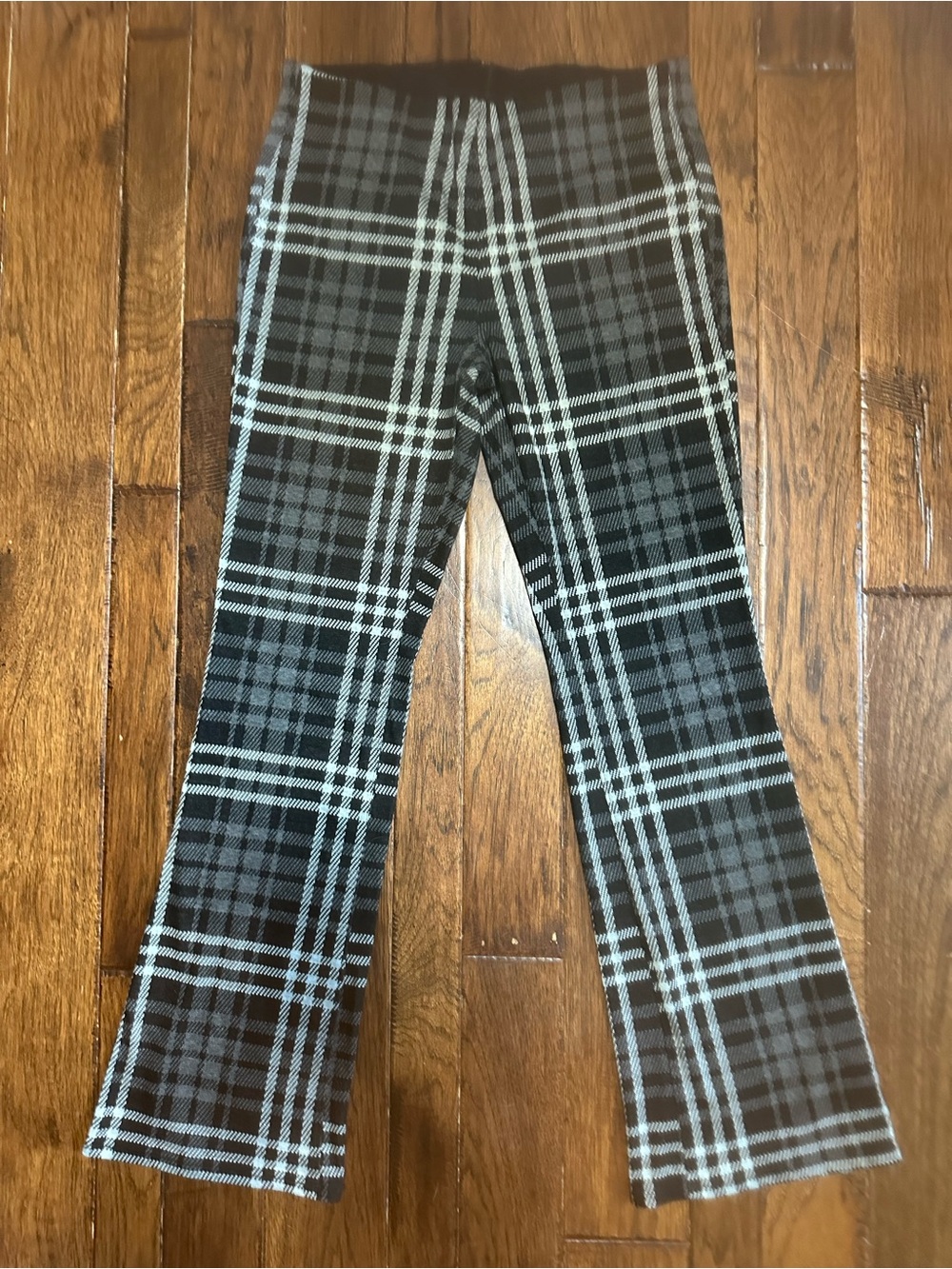 American Eagle Outfitters Black and White Plaid Boot Cut Pants
